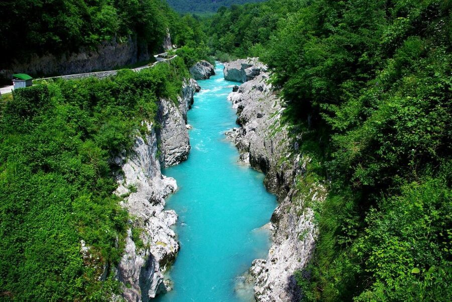 7 Alpine Wonders - Great Soča Gorge, a short walk through striking stone
