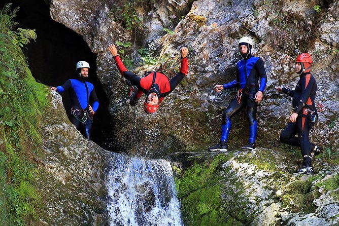 Bled and Bohinj Valley Canyoning with Hotel Pickup & Free Photos - Waterfalls, jumps, and choosing your own level