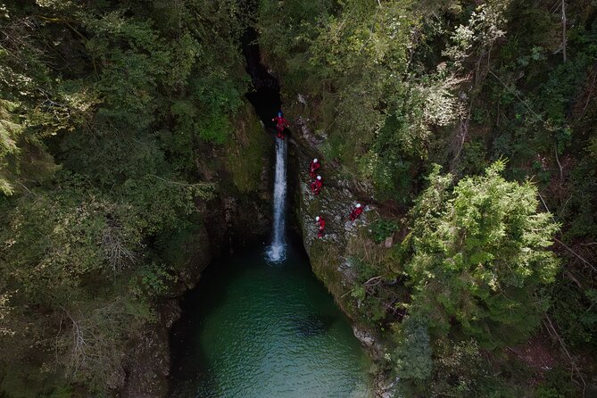 Bled Canyoning Experience - Getting into the water at Slap Grmecica