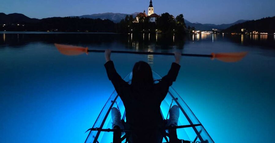 Bled: Guided Kayaking Tour in a Transparent Kayak - The first strokes across the clear water