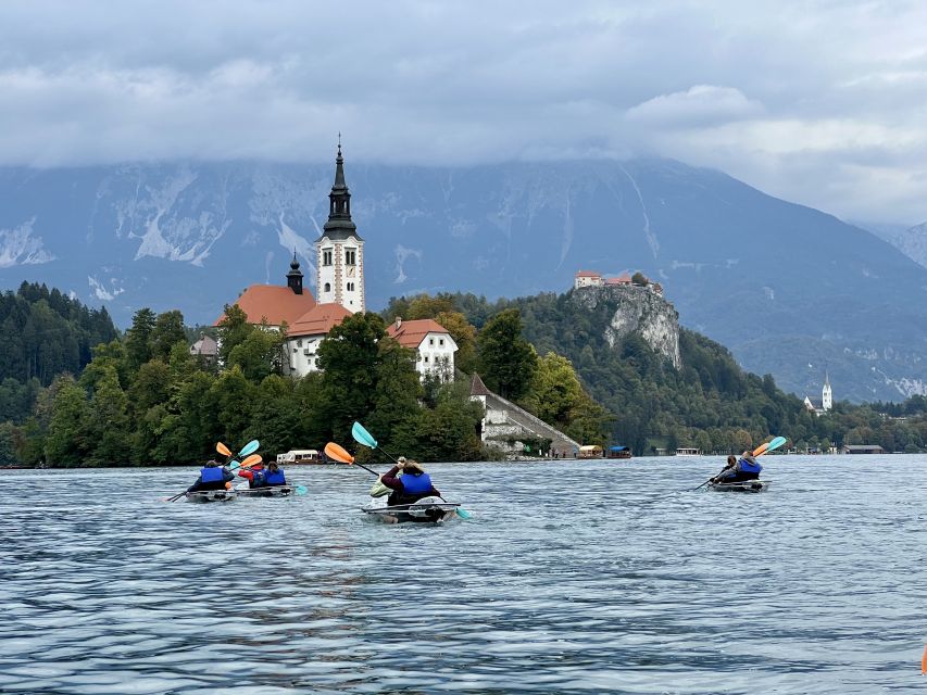 Bled: Guided Kayaking Tour in a Transparent Kayak - Bled Island from the lake