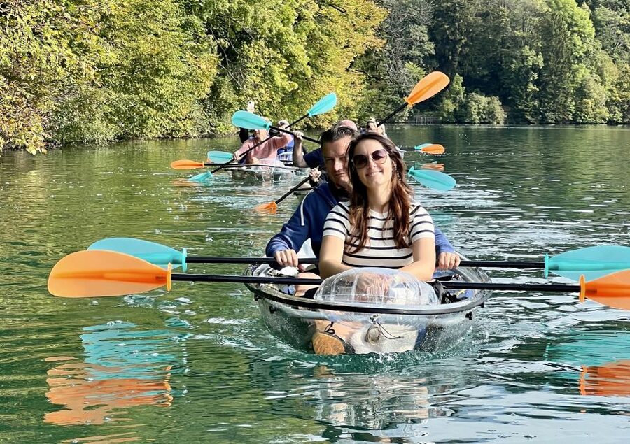 Bled: Guided Kayaking Tour in a Transparent Kayak - Sunset, moonlight, and the lights under the boat