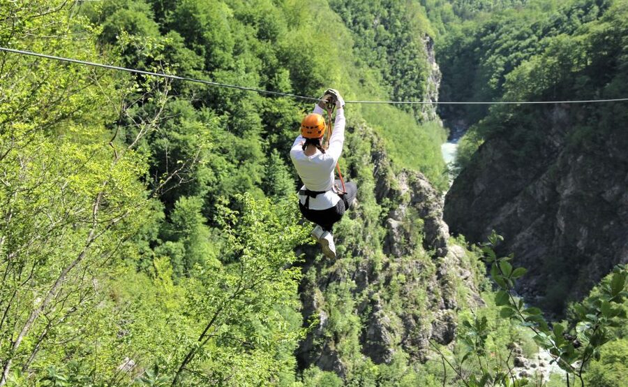Bovec: Canyon Učja — The Longest Zipline Park in Europe - The training polygon settles your nerves