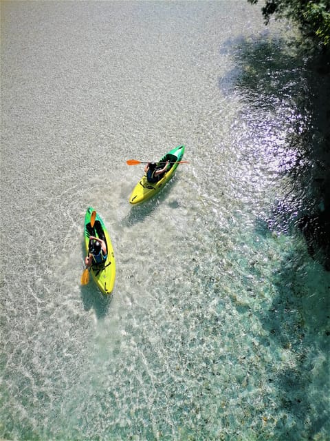Bovec: Iconic Sit-on-Top Kayak Tour on Soča River +FREEphoto - What the $75 price really covers