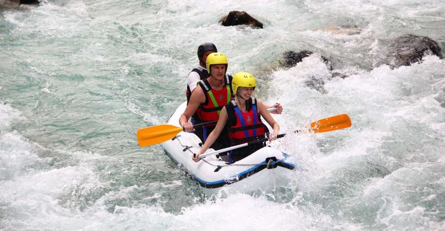 Bovec: Soča River Private Rafting Experience for Couples - Emerald pools provide a break from the rapids