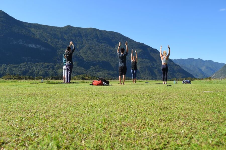Bovec: Yoga in the Soča Valley - An outdoor class with the Soča Valley around you