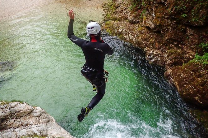 Canyoning Bled Slovenia - Inside the gorge: climbing, swimming, and sliding
