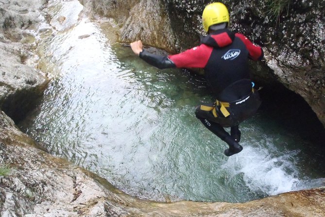 Family Canyoning In Soca Valley - The higher drops and optional rope rappel