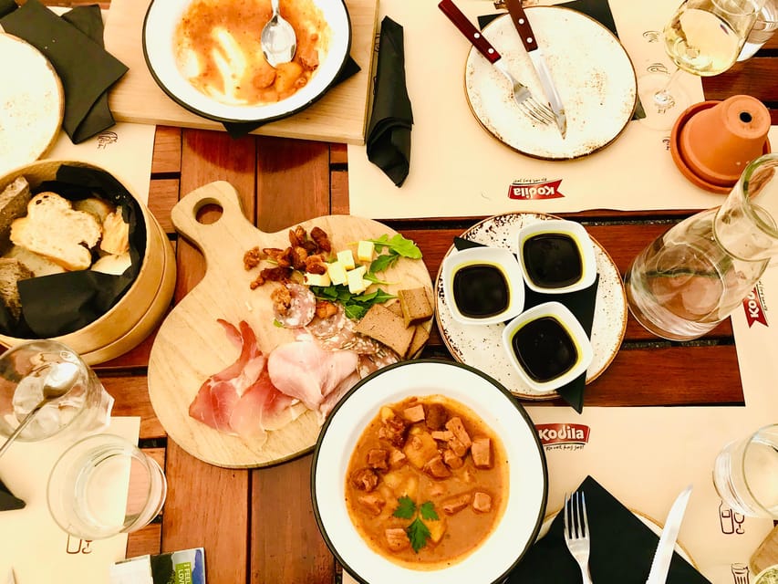 Food & Wine tour with a Sommelier - Four or more stops, with food matched to wine