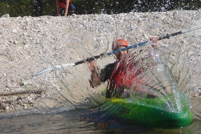 Guided Sit on Top Kayak Trip on Soca River - Learning to read the Soca before the rapids