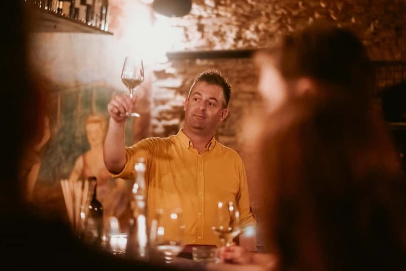Ljubljana: Wine Tasting Experience with Appetizers - Entering the 300-year-old cellar