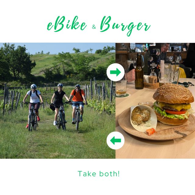 Piran: e-bike&snack in Istria - A burger instead of a rushed roadside lunch
