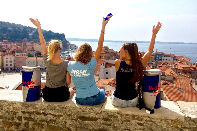 Piran Walking Tour with Local Wine and Food Tasting - First of May Square and the tasting table