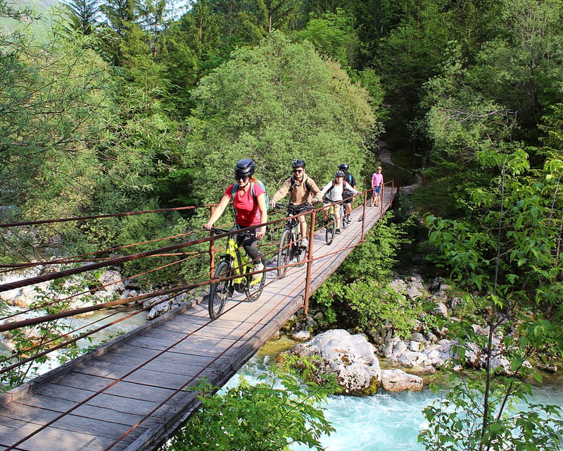 Private E-bike tour Soča valley: The ultimate explorer - Virje Waterfall and the gentler side of the river