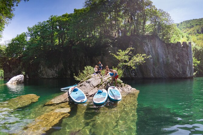 Private Half Day Stand-up Paddle Boarding on the Soča River - A small beach break with practical snacks